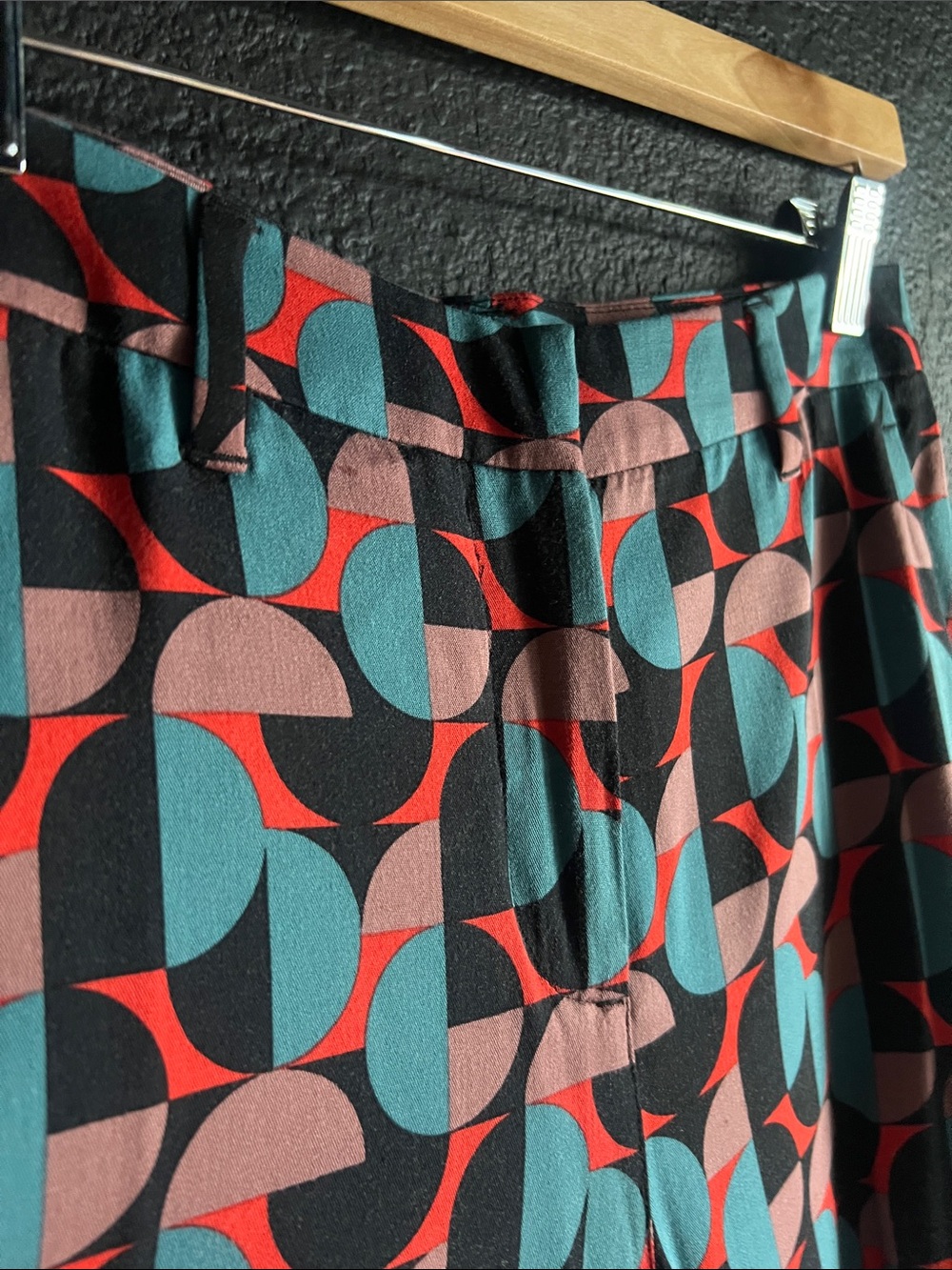 Wildfang Teal & Coral Geometric Blazer and Pantsuit - Picture 8 of 11